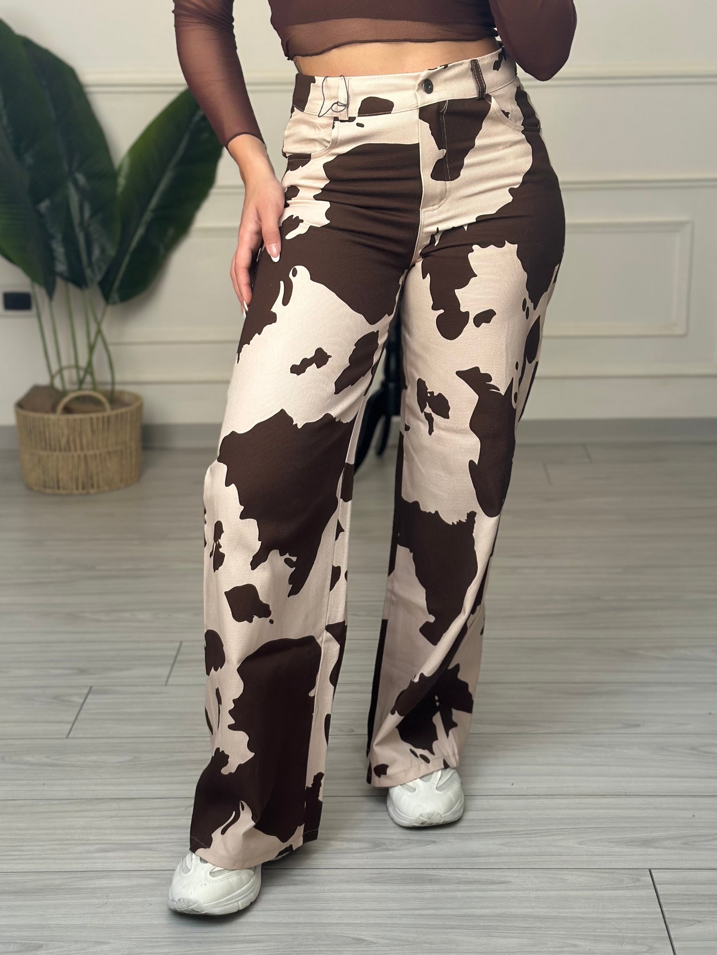 Pantalone cow print