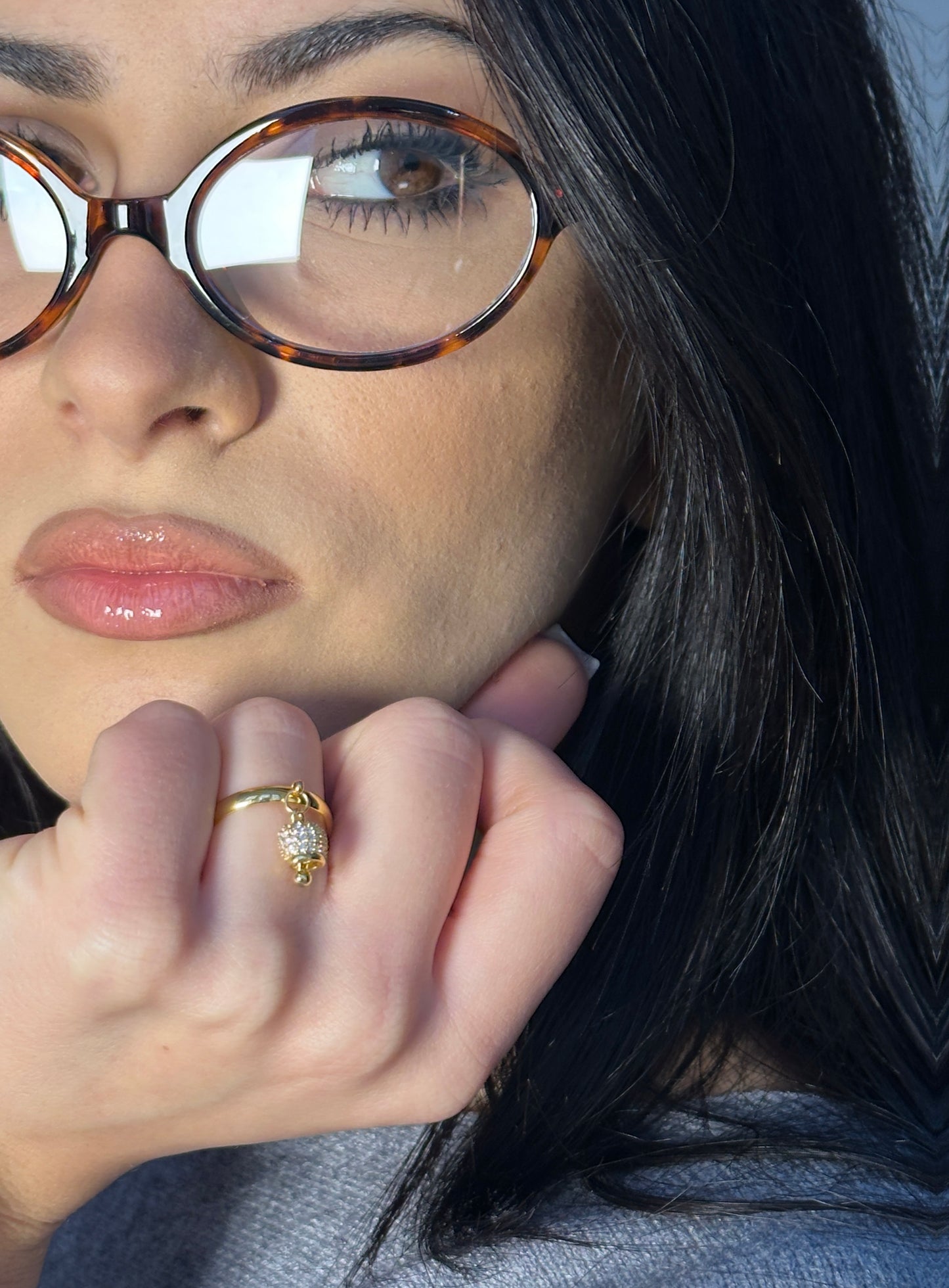 Anello campana strass