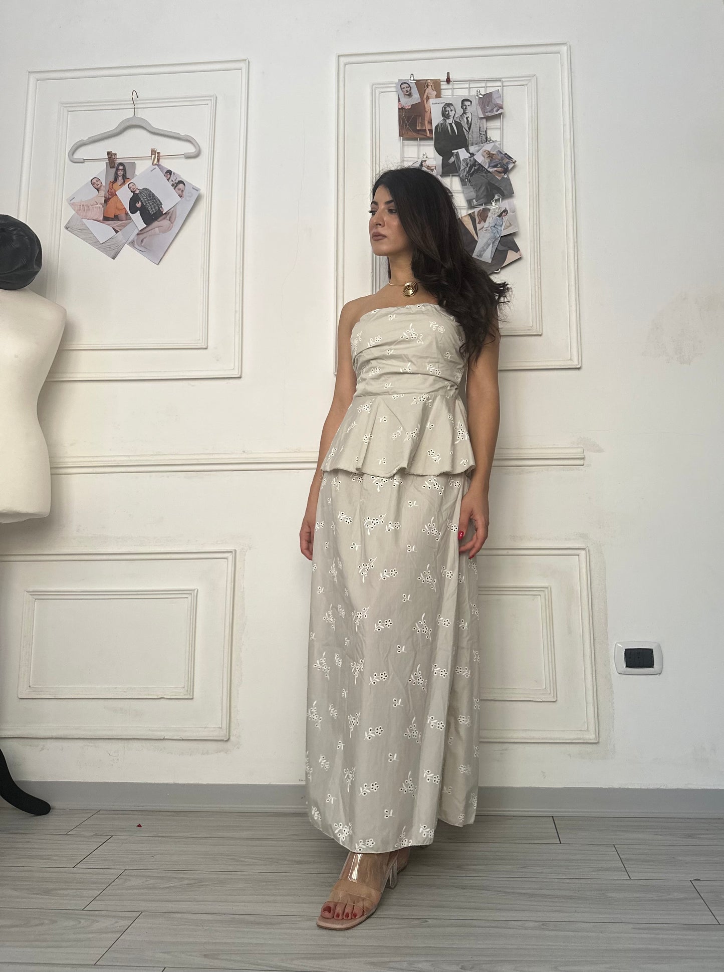 Maxi-gonna pizzo sangallo