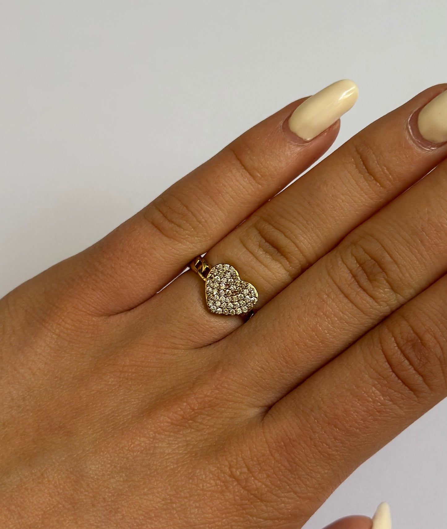 Anello cuore catena