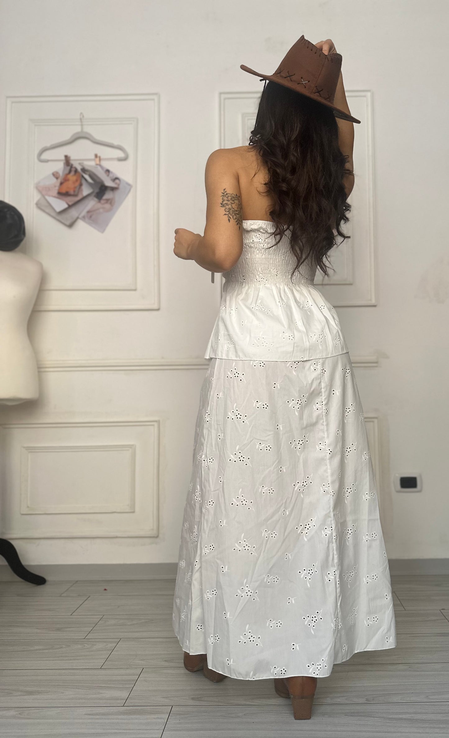 Maxi-gonna pizzo sangallo