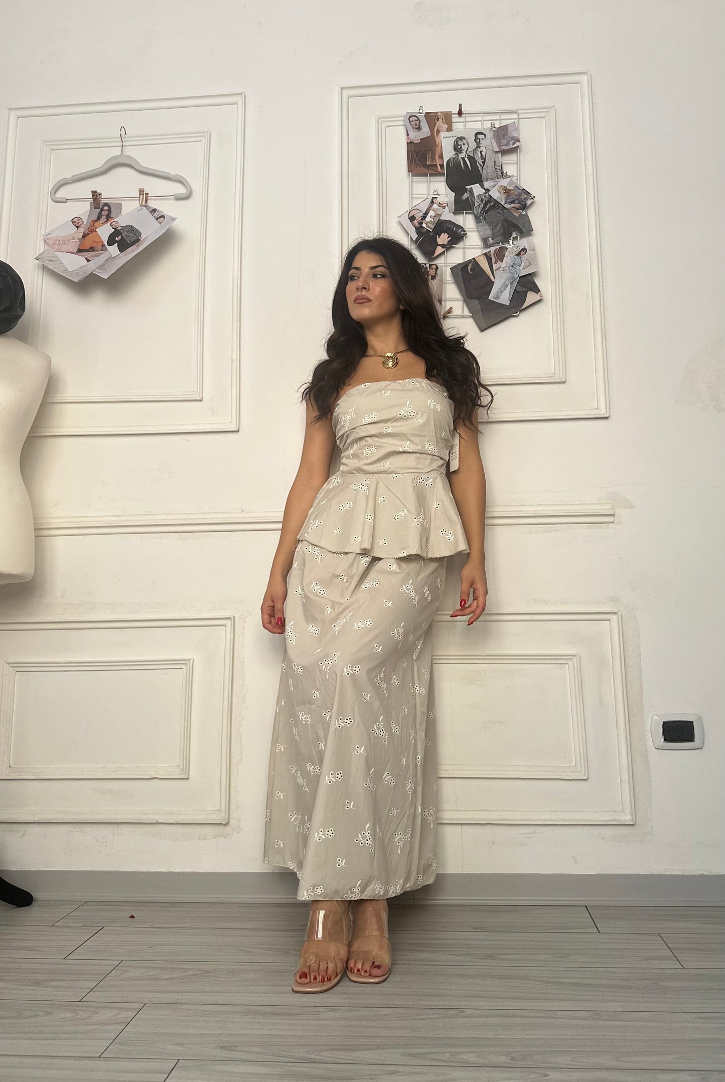 Maxi-gonna pizzo sangallo