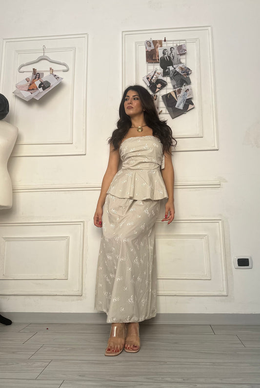 Maxi-gonna pizzo sangallo