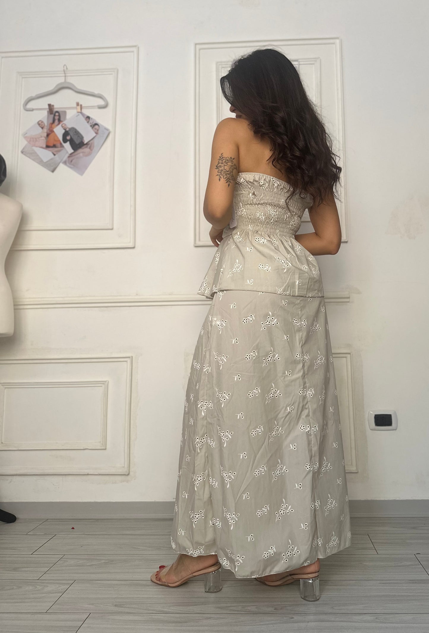 Maxi-gonna pizzo sangallo