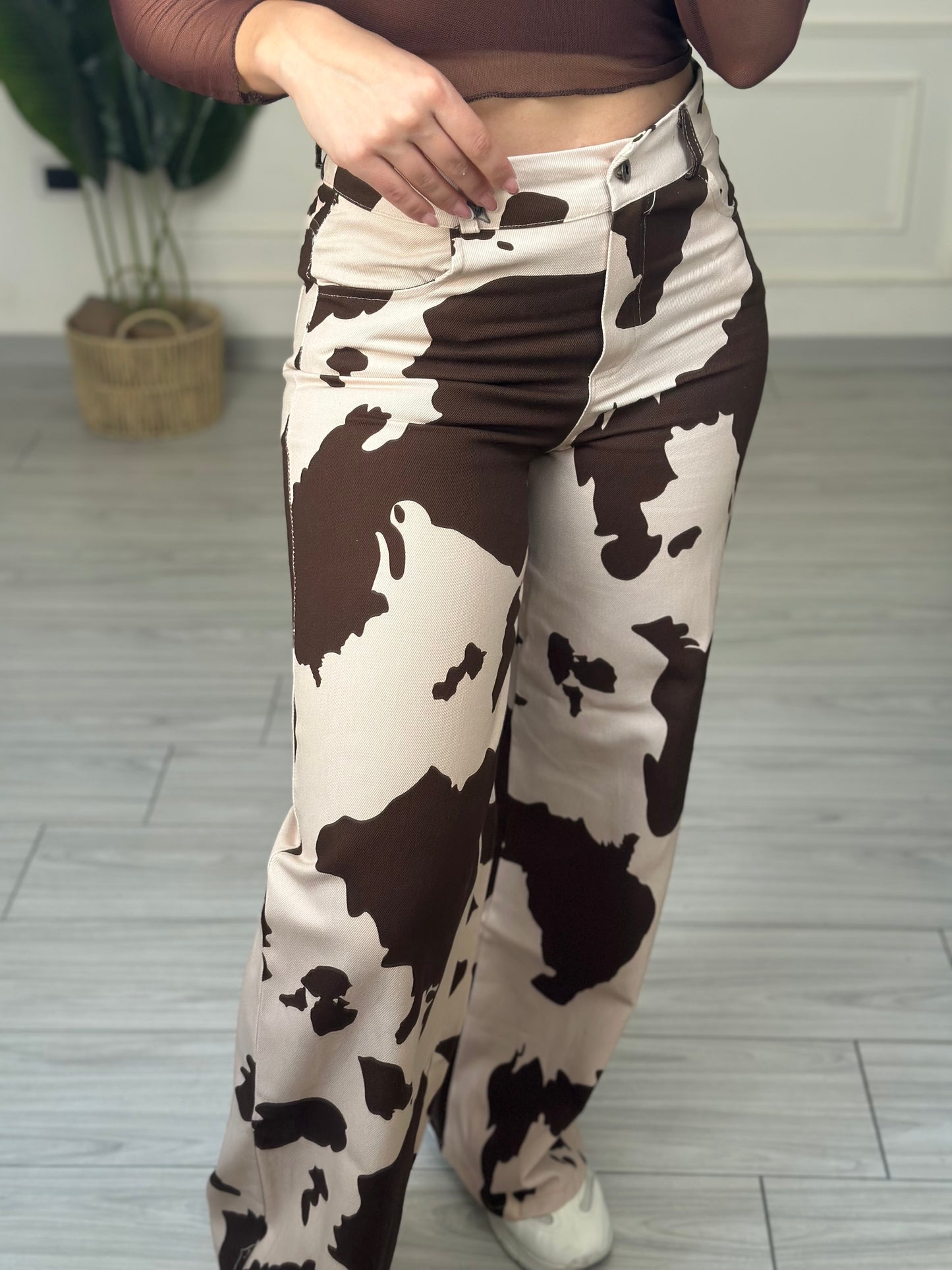 Pantalone cow print