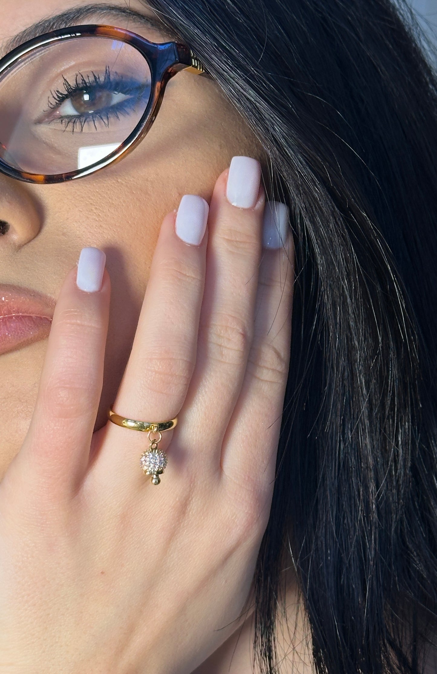 Anello campana strass