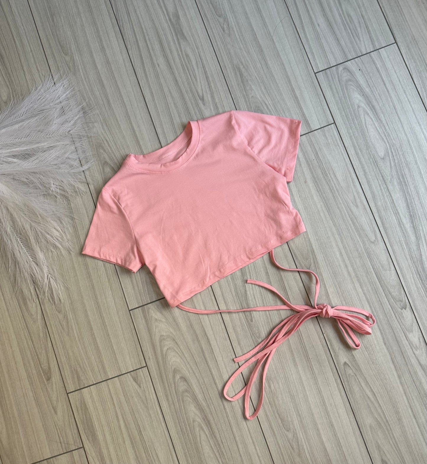 T-shirt Crop con lacci