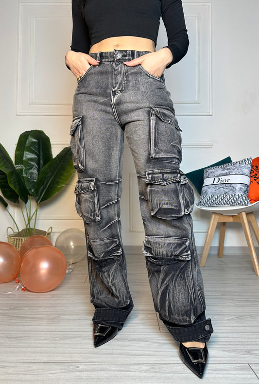 Jeans cargo gray