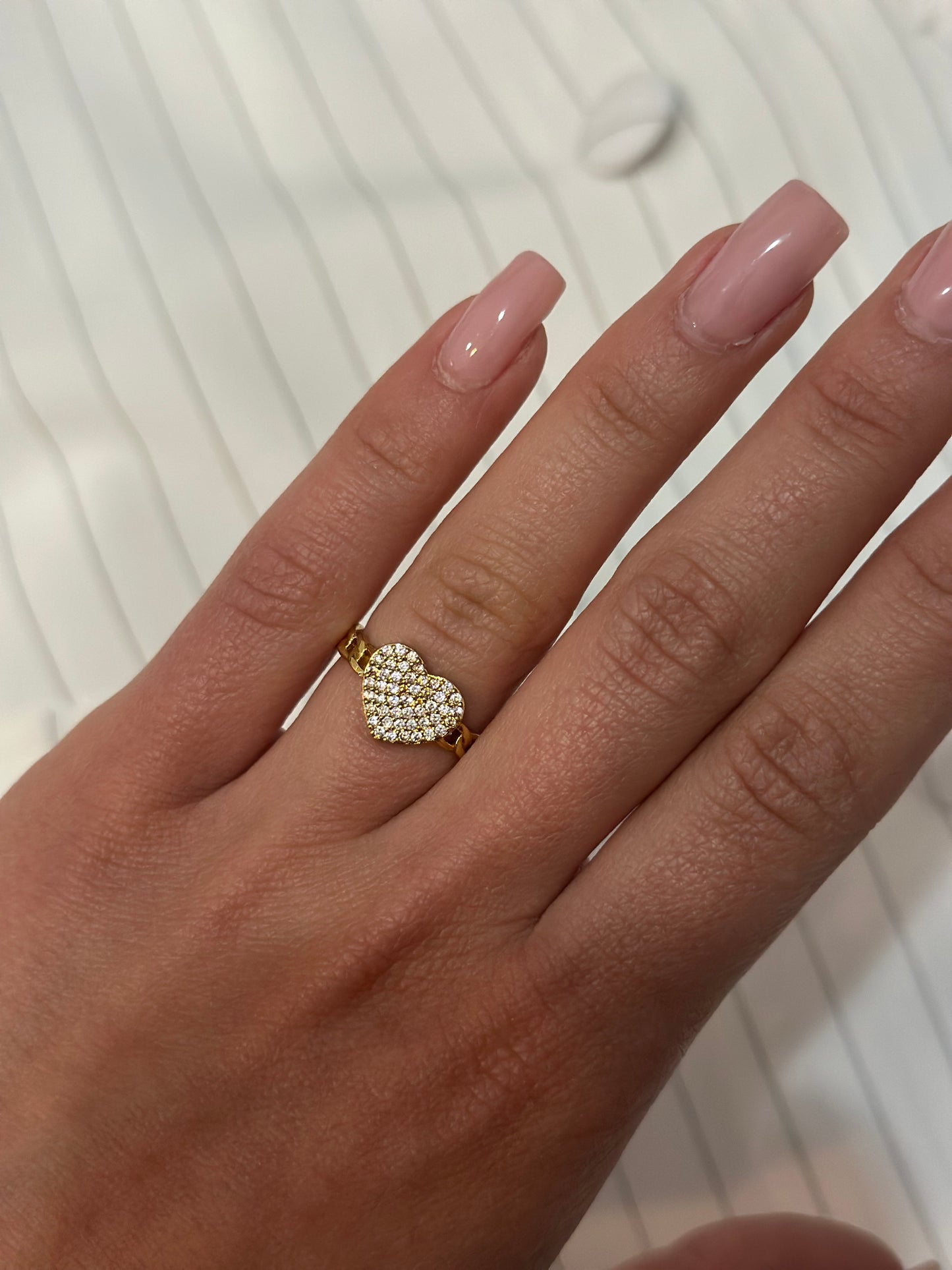 Anello cuore catena