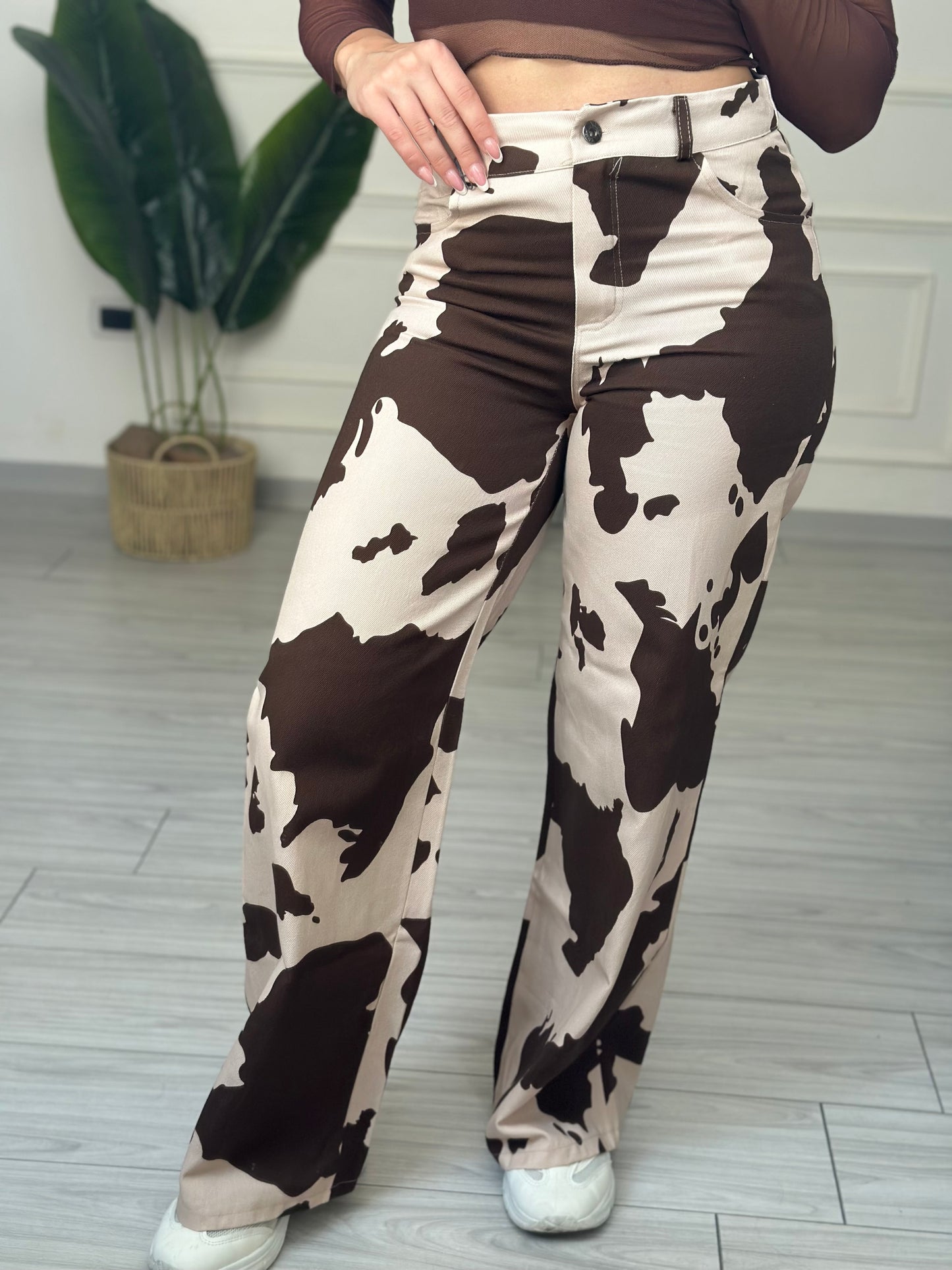 Pantalone cow print