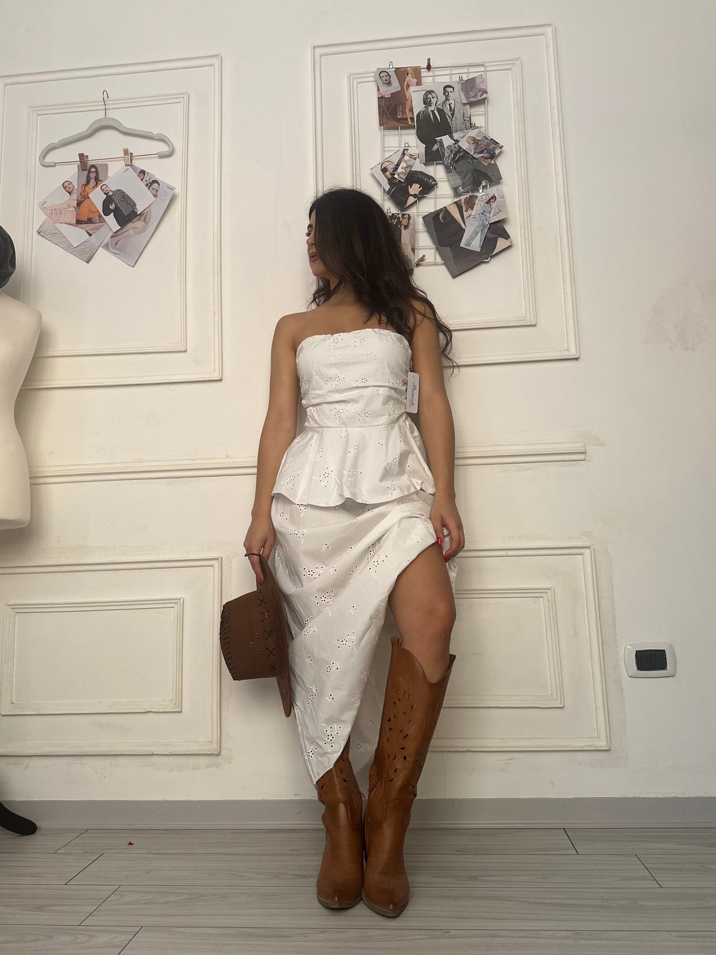 Maxi-gonna pizzo sangallo