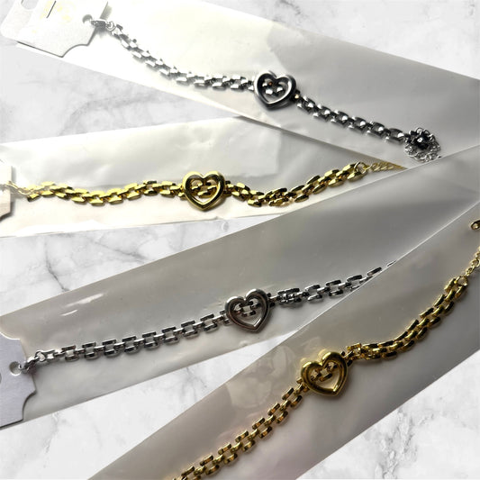 Bracciale catena cuore