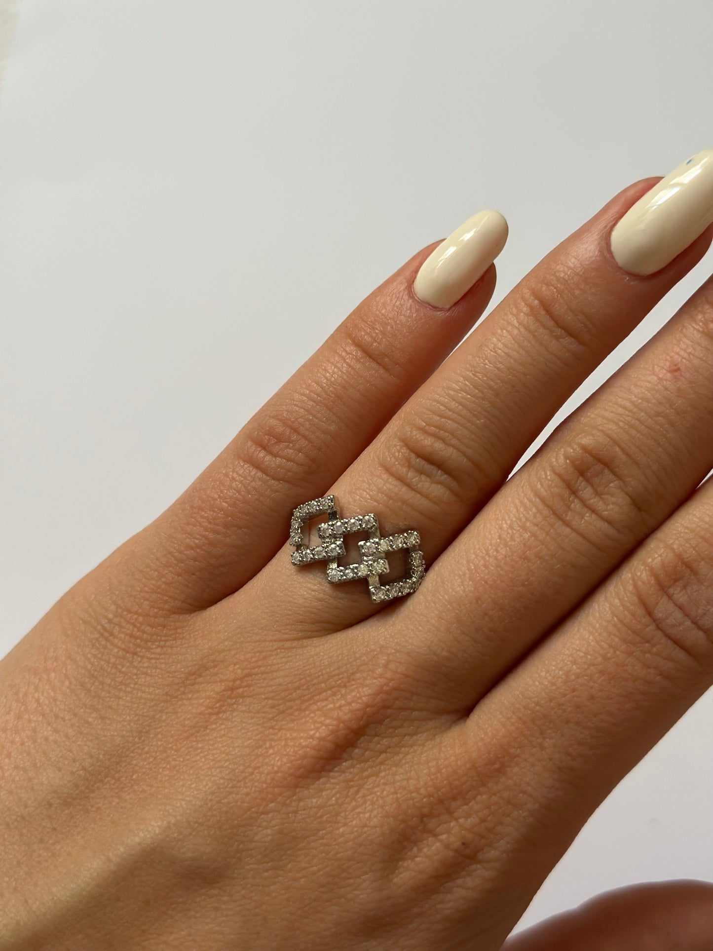 Anello triple strass