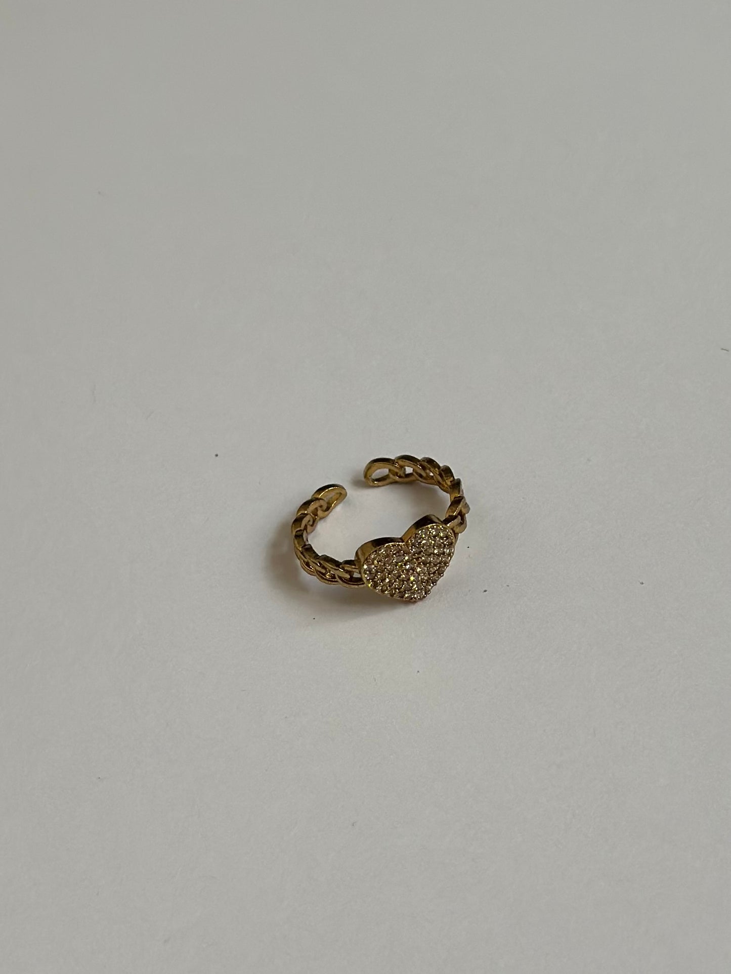 Anello cuore catena