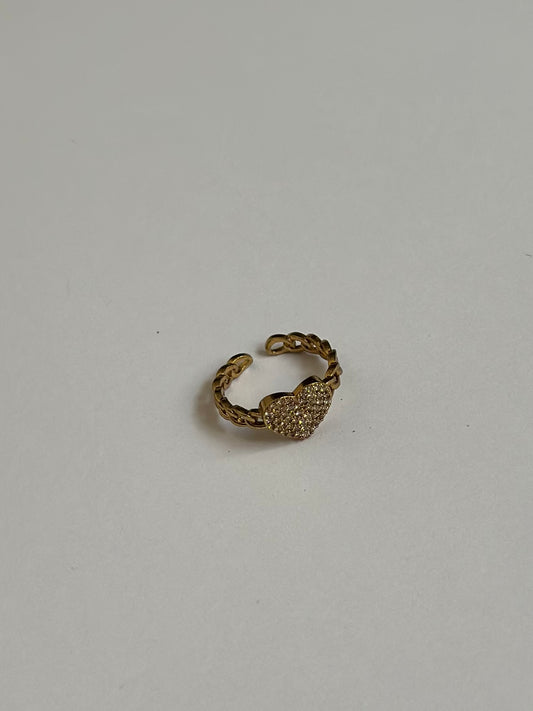 Anello cuore catena