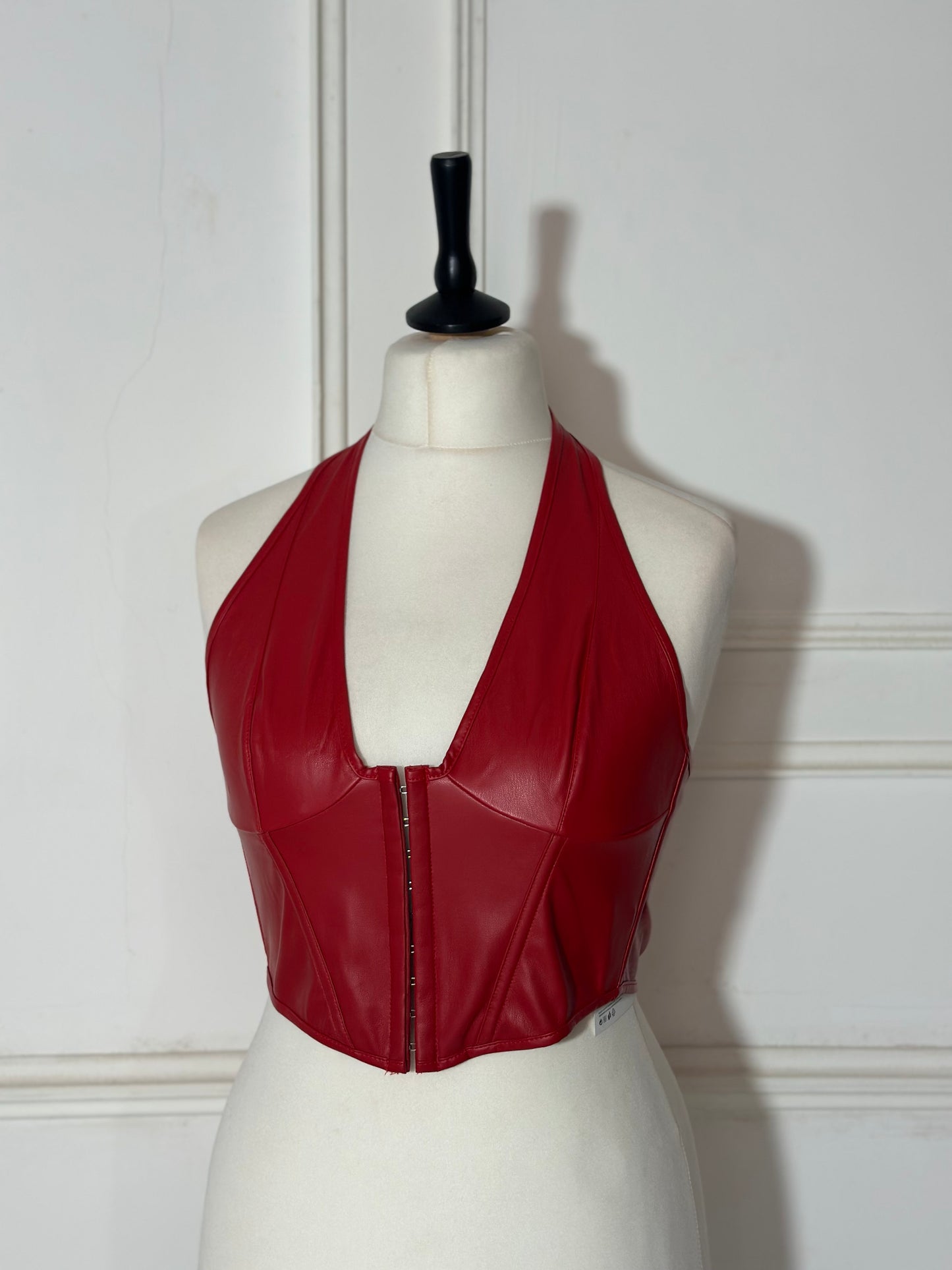 Corsetto ecopelle stringhe