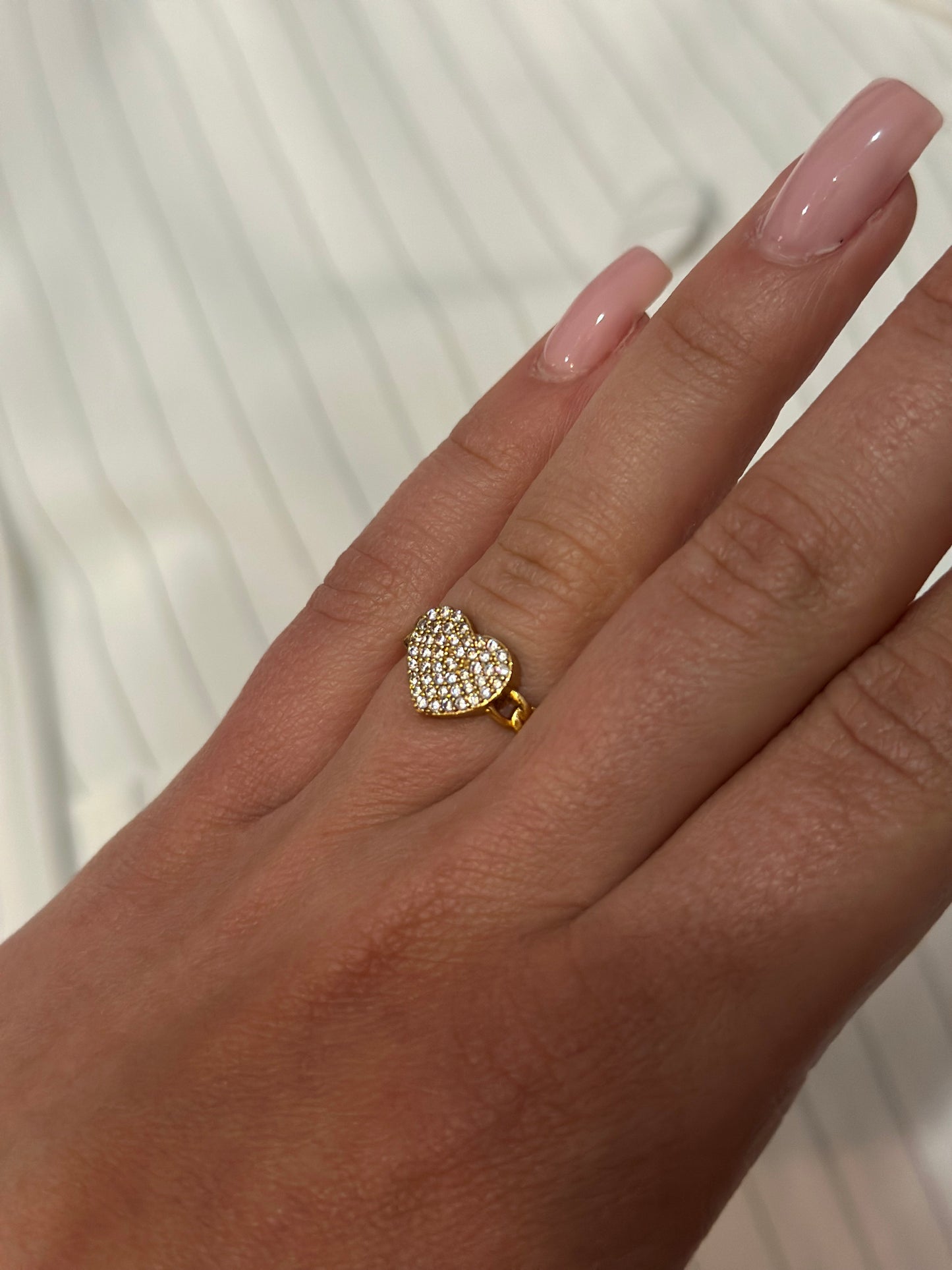 Anello cuore catena