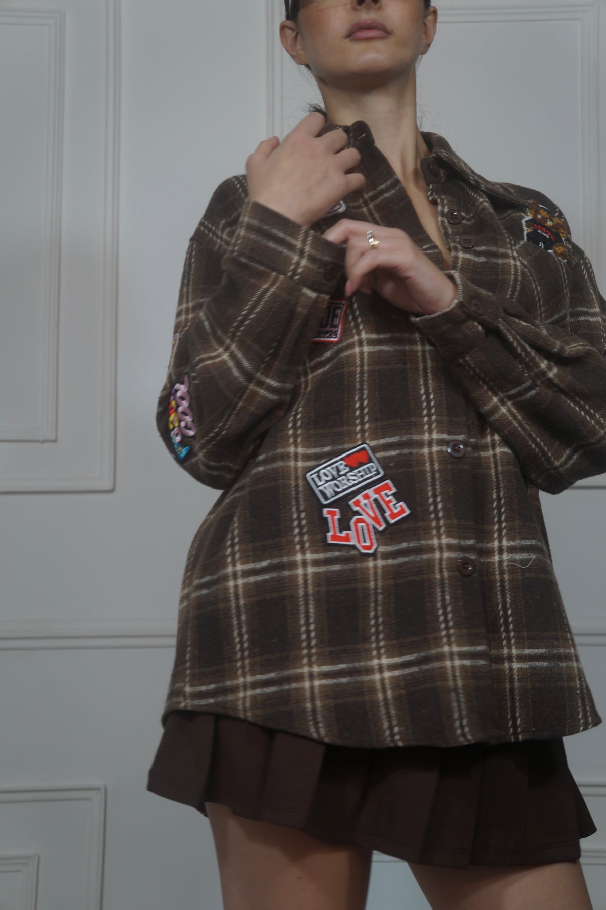 Camicia tartan bear